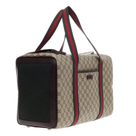 gucci heren pet|Gucci pet carrier for sale.